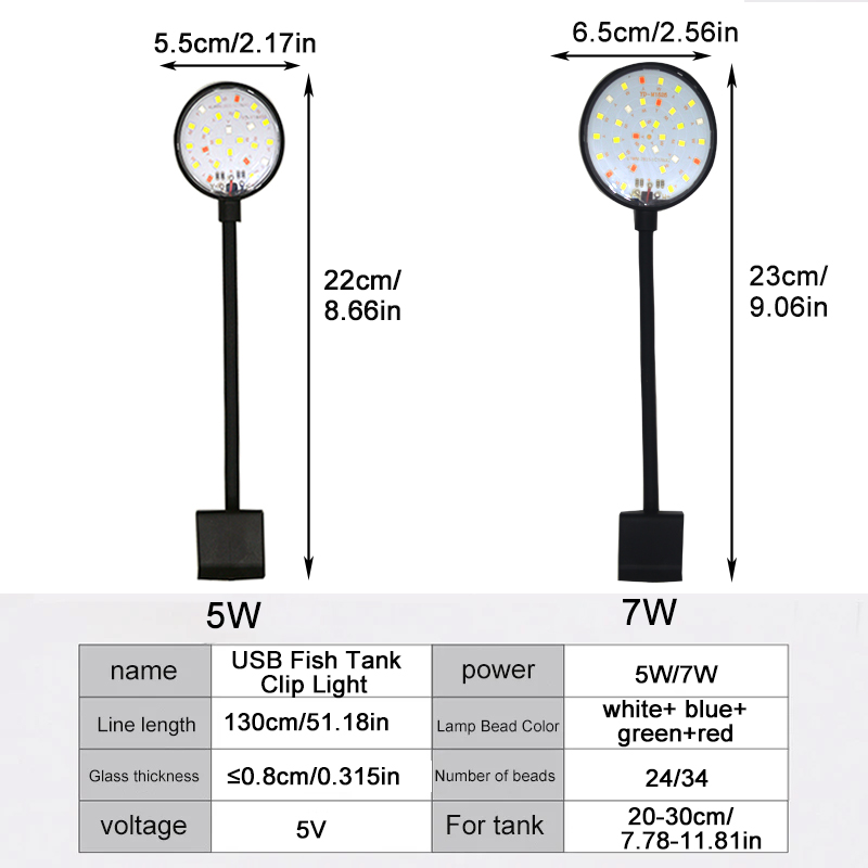 USB Aquarium LED Lamp Fish Tan - Aquarium Planted Tank Fertilizer recension och pris