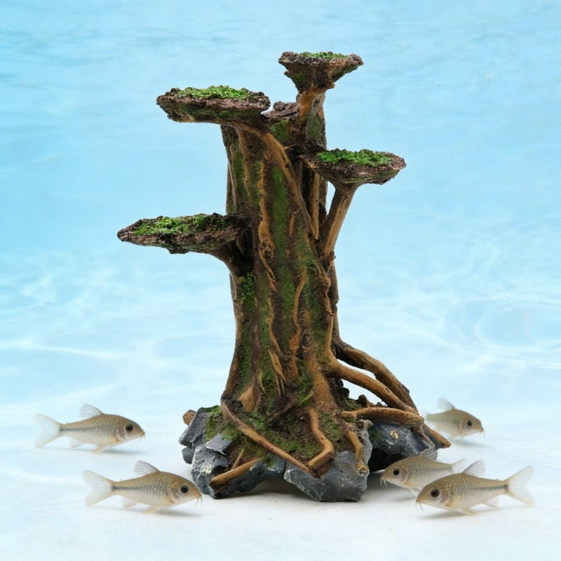 Artificial Moss Tree Driftwood - Aquarium Plant Roots recension och pris
